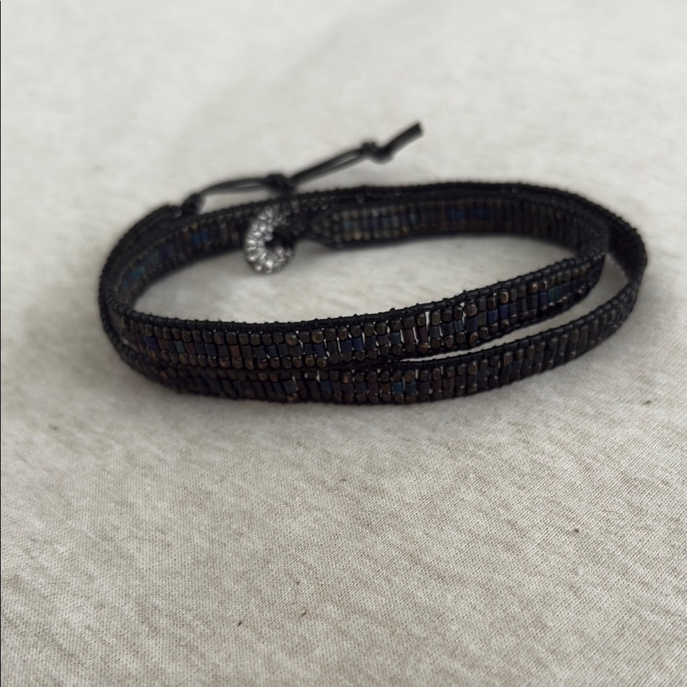 Nakamol Black Beaded Wrap Bracelet